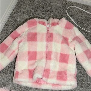 Okie Dokie Pink and White Fleece Jacket